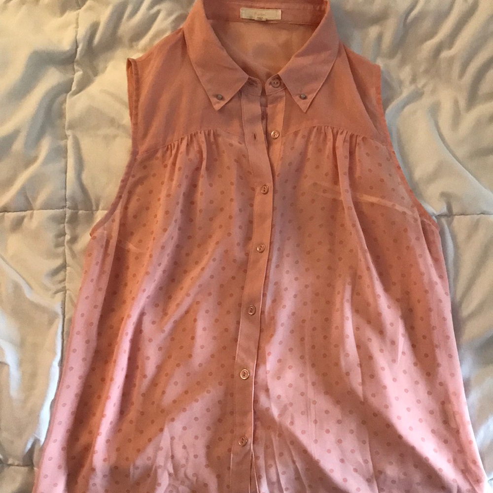 Pink chiffon blouse🌸receive gift w/purchase🌸